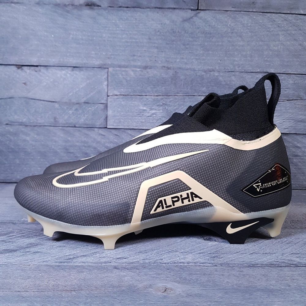 NIKE Alpha Menace Elite 3 Mid Football Cleats Mens‎ 11 Black Tan Gold Saints